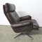 Vintage Leather Lounge Chair with Ottoman, 1970s, Set of 2 8