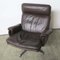 Set of Vintage Leather Lounge Chair with Ottoman, 1970s 12