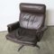 Vintage Leather Lounge Chair with Ottoman, 1970s, Set of 2 12