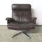 Set of Vintage Leather Lounge Chair with Ottoman, 1970s 6