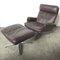 Vintage Leather Lounge Chair with Ottoman, 1970s, Set of 2, Image 17