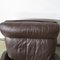 Set of Vintage Leather Lounge Chair with Ottoman, 1970s 5