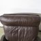 Vintage Leather Lounge Chair with Ottoman, 1970s, Set of 2 5
