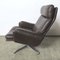 Set of Vintage Leather Lounge Chair with Ottoman, 1970s 10
