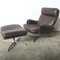 Vintage Leather Lounge Chair with Ottoman, 1970s, Set of 2 16