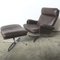 Vintage Leather Lounge Chair with Ottoman, 1970s, Set of 2, Image 16