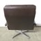 Set of Vintage Leather Lounge Chair with Ottoman, 1970s 9