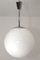 Vintage Bauhaus Style Opaline Glass Globe Ceiling Lamp, 1950s, Image 1