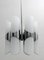 Lampada da soffitto in acciaio e vetro inciso di Goffredo Reggiani per Reggiani, Italia, anni '60, Immagine 6