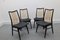 German Skai and Wood Dining Chairs, 1950s, Set of 4 12