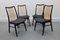 German Skai and Wood Dining Chairs, 1950s, Set of 4 2