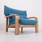 Modernist Fabric & Wood Lounge Chair from Rolf Benz, 1970s, Image 4