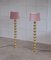 Scandinavian Modern Brass Floor Lamps, 1960s, Set of 2 3