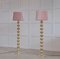 Scandinavian Modern Brass Floor Lamps, 1960s, Set of 2 9