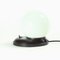 Mid-Century Bakelite & White Opaline Glass Ball Table Lamp, Image 1