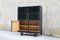 Mid-Century Art Deco French Glass and Oak Bar Cabinet, 1950s, Image 3
