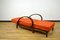 Chaise longue Art Deco in legno e cotone, anni '30, Immagine 5