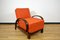 Chaise longue Art Deco in legno e cotone, anni '30, Immagine 1