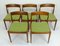 Danish Teak and Wool Dining Chairs from Fritz Hansen, 1960s, Set of 5 7