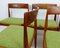 Danish Teak and Wool Dining Chairs from Fritz Hansen, 1960s, Set of 5 5