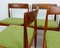 Danish Teak and Wool Dining Chairs from Fritz Hansen, 1960s, Set of 5, Image 5