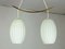 Mid-Century German Brass and Milk Glass Double Pendant, 1960s 2