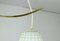Lámpara colgante alemana Mid-Century de latón y vidrio lechoso, años 60, Imagen 4