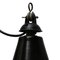 Lámpara colgante belga industrial vintage esmaltada en negro, años 50, Imagen 6