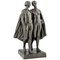 Escultura de dos desnudos con capa francesa Art Déco de bronce de Pierre Lenoir para Meroni Radice, años 20, Imagen 1