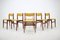 Danish Fabric and Teak Dining Chairs, 1960s, Set of 6, Image 7