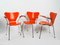 Danish 3207 Compressed Wood Armchairs by Arne Jacobsen for Fritz Hansen, 1982, Set of 3 2