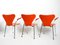 Danish 3207 Compressed Wood Armchairs by Arne Jacobsen for Fritz Hansen, 1982, Set of 3, Image 4