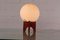 Dreibeinige Mid-Century Tischlampe aus Opalglas & Holz, 1960er 3