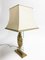 Mid-Century Bronze and Fabric Table Lamp, 1960s 5
