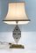 Mid-Century Bronze and Fabric Table Lamp, 1960s 4