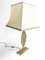 Mid-Century Bronze and Fabric Table Lamp, 1960s, Image 3