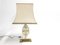 Mid-Century Bronze and Fabric Table Lamp, 1960s, Image 7