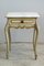 Antique Baroque French Wood and Marble Side Table 1