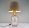 Tischlampe aus Messing & mundgeblasenem Glas von Lumica, 1970er 2