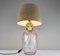 Lampada da tavolo in ottone e vetro soffiato di Lumica, anni '70, Immagine 4