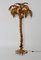 Gold Plated Palm Tree Floor Lamp by Hans Kögl, 1970s, Image 1