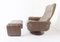Leather DS50 Lounge Chair & Ottoman Set from de Sede, 1970s 1