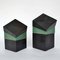 Vintage Sculptural Square Boxes Glazed in Green and Black, 1980s, Set of 2, Image 2