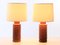 Scandinavian Modern Nougat Colored Glass Table Lamps by Helena Tynell, 1968, Set of 2 4