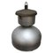 Lámpara de techo industrial Mid-Century de metal gris, años 50, Imagen 2
