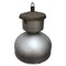 Mid-Century Grey Metal Industrial Ceiling Lamp, 1950s, Image 2