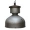 Mid-Century Grey Metal Industrial Ceiling Lamp, 1950s 5