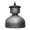 Mid-Century Grey Metal Industrial Ceiling Lamp, 1950s 1