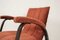 Fabric and Wood Lounge Chair by Jan Vanek, 1930s 4