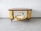 Deutscher Mid-Century Eckschrank mit Bar aus Messing & Holz, 1950er 2